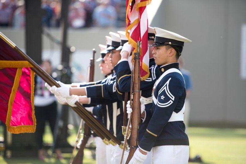 Members of the Corps of Cadet Honor Guard