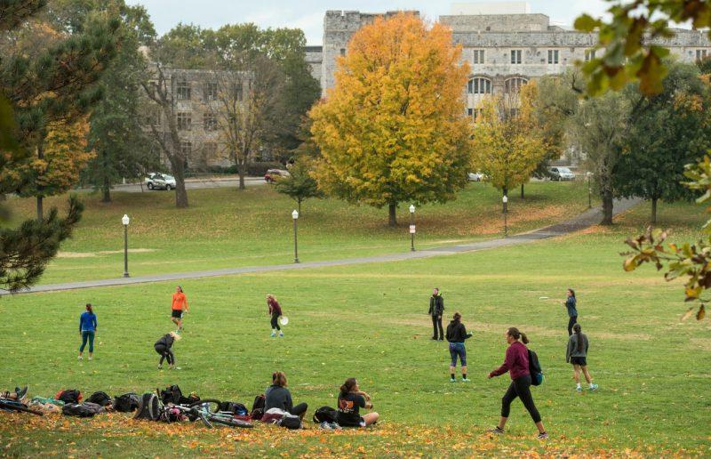 Fall scenic shot of the Drillfield